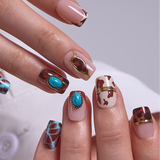 Desert Jewel S Squoval squoval press-on nails