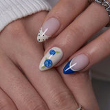 Designer s Pick | Berry Riviera M Almond short almond press-on nails