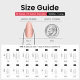 Designer S Pick Crystal Veil L stiletto press-on nail size guide