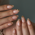 Designer S Pick Diamond Nude short almond press-on nails