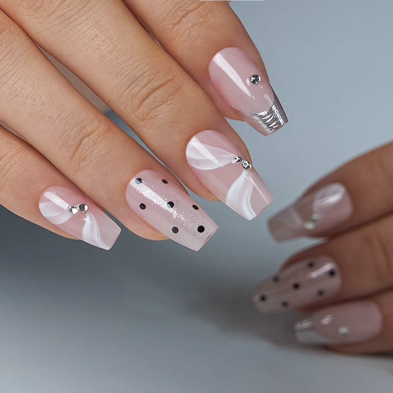 Designer S Pick Elegant Mirage M Coffin nail detail