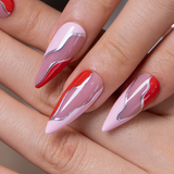 Designer s Pick | Flame Curve L Stiletto short stiletto press-on nails