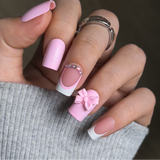 Designer S Pick Pink Fairy medium squoval press-on nails