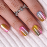 Designer S Pick Rainbow Glow short squoval press-on nails