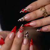 Designer s Pick | Wild Ruby L Stiletto short stiletto press-on nails
