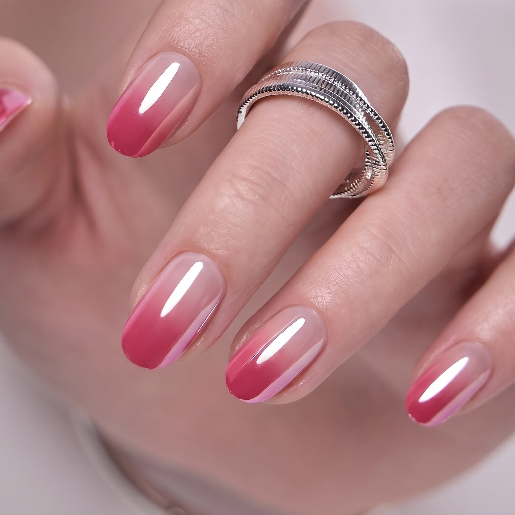 Dew Blush S Oval oval press-on nails
