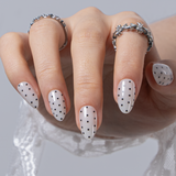 Dot Affair S Almond almond press-on nails