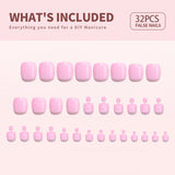 Dusky Pink squoval Toenails Kit press-on nails product view