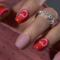 Electric Bloom S Squoval squoval press-on nails