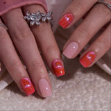 Electric Bloom S Squoval squoval press-on nails