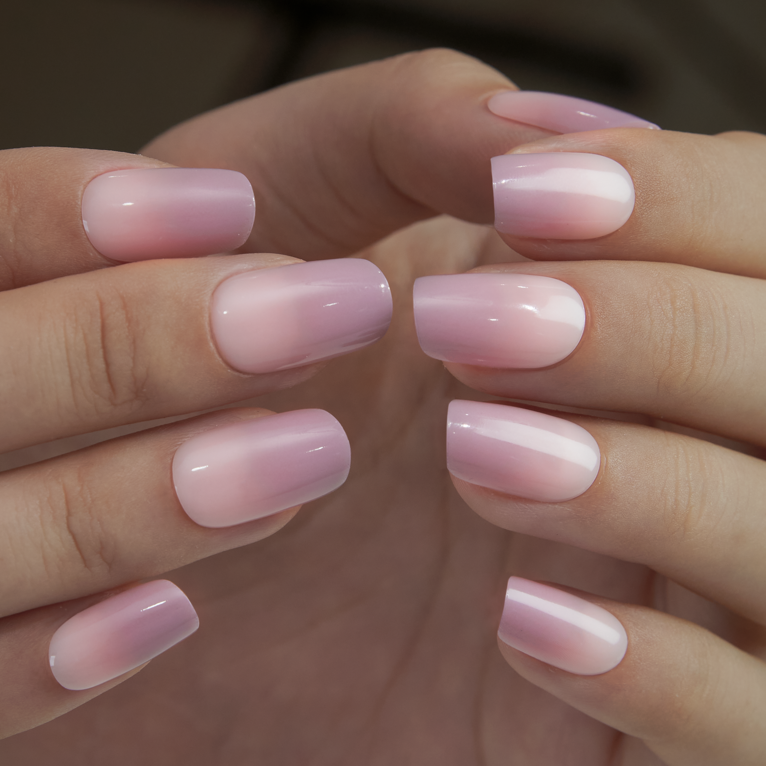 Elegant Fade medium squoval press-on nail set with accessories