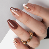 Elegant Flow short almond press-on nails product view