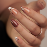 Elegant Flow short almond Ver 2 press-on nail set with accessories