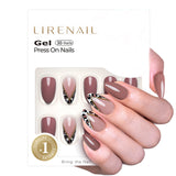 Elegant Leopard short almond press-on nails product view
