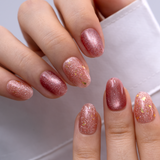 Ember Glow S Oval oval press-on nails