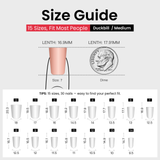 Emerald French M Duckbill press-on nails from the side