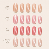 Red Almond press-on nails by Lirenail - side view