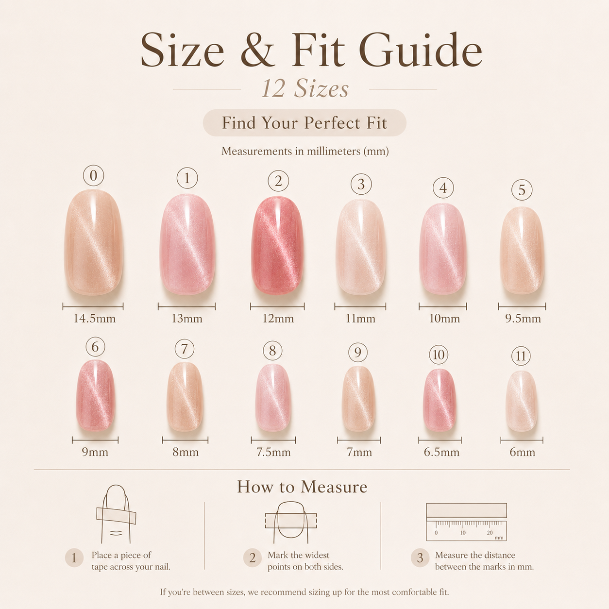 Red Almond press-on nails by Lirenail - package