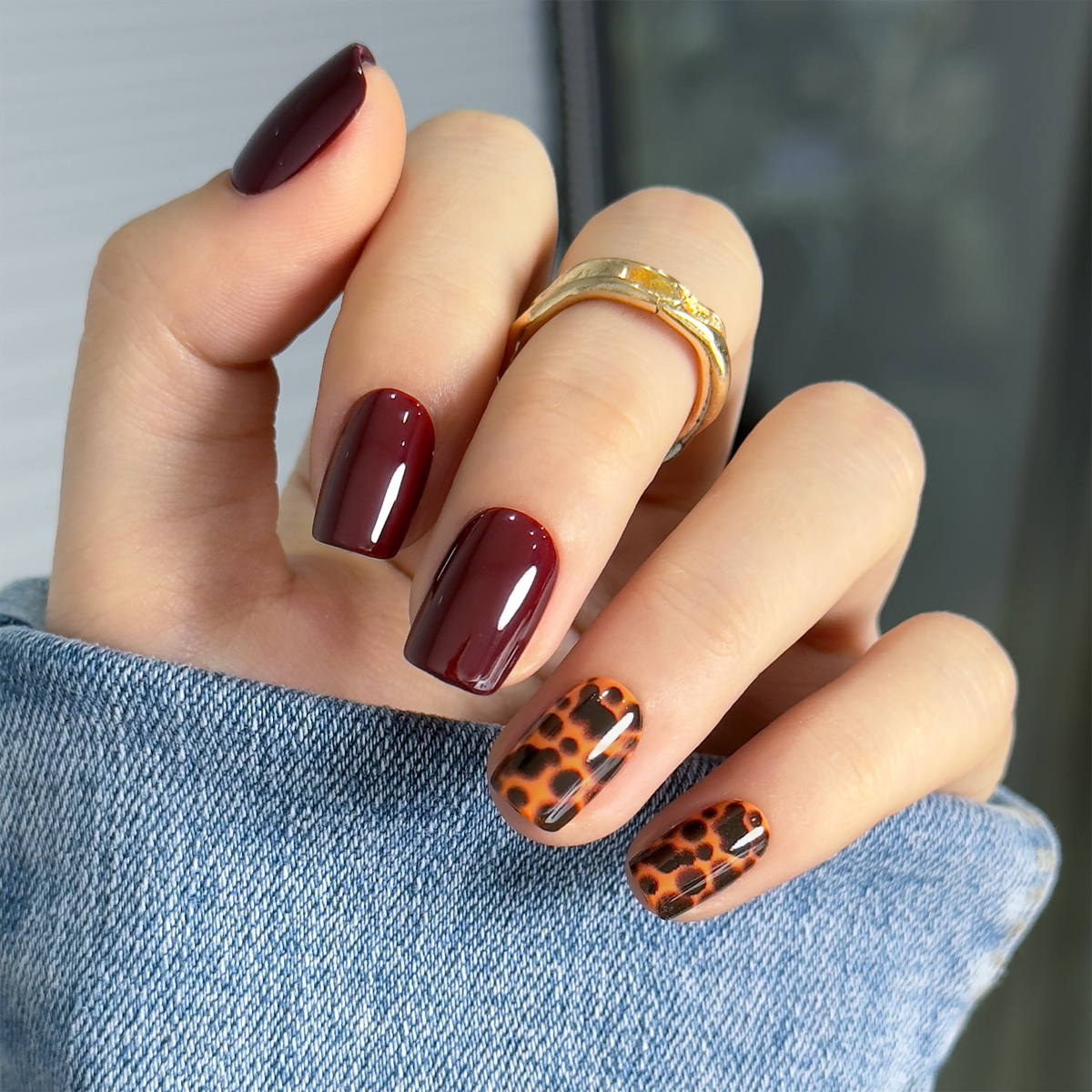 Fierce Chic short squoval nail detail