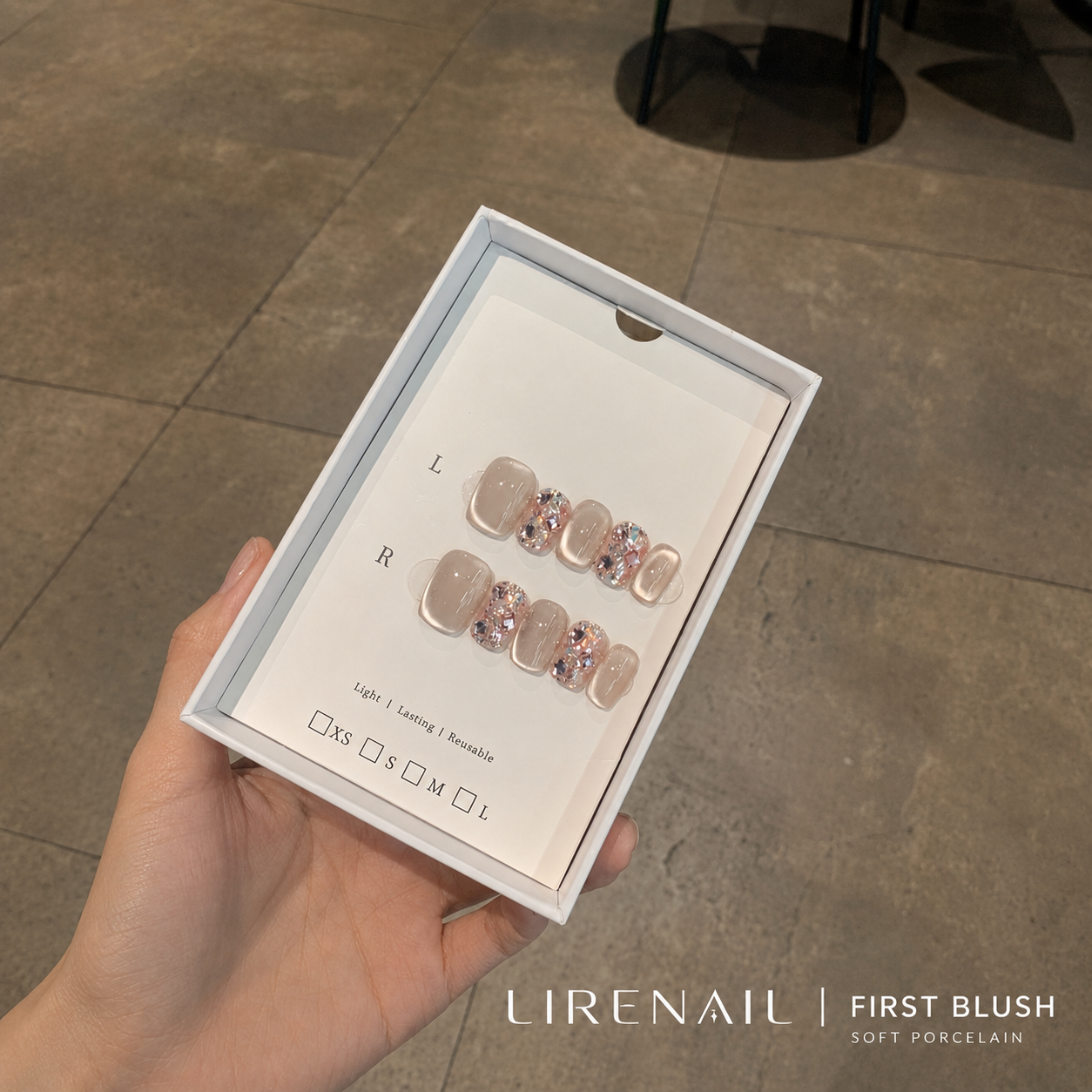 First Blush soft porcelain press-on nails