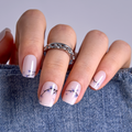 Floral Vines short squoval press-on nails
