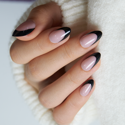 French Blend S Almond almond press-on nails