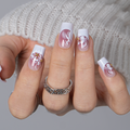 Frost Charm M Square square press-on nails