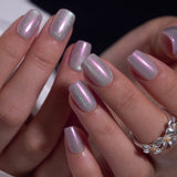 Frost Petal S Squoval short squoval press-on nails