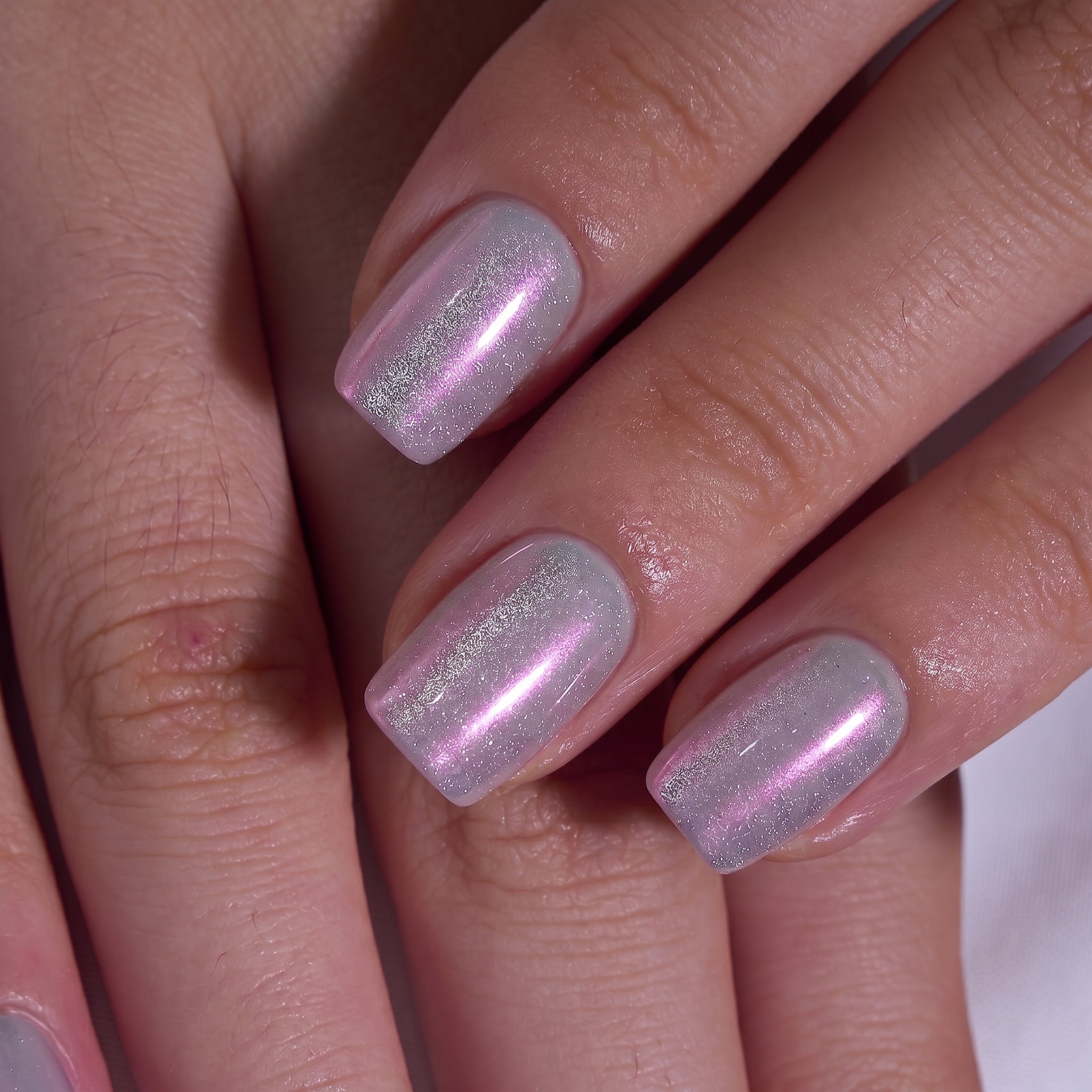 Frost Petal S Squoval short squoval press-on nails