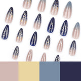 Galaxy Glow Muse short almond press-on nails product view