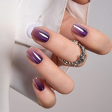 Galaxy Melt short squoval press-on nail set with accessories