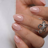 Natural Nude – regular short Almond press-on nail size guide