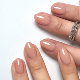 Natural Nude – regular short Almond press-on nail size guide