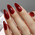 Scarlet Dream – long Almond press-on nail size guide