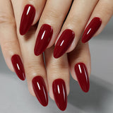 Scarlet Dream – long Almond press-on nail size guide