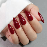 Scarlet Dream – long Almond press-on nail size guide