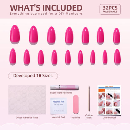 Neon Stiletto – L Stiletto nail size guide