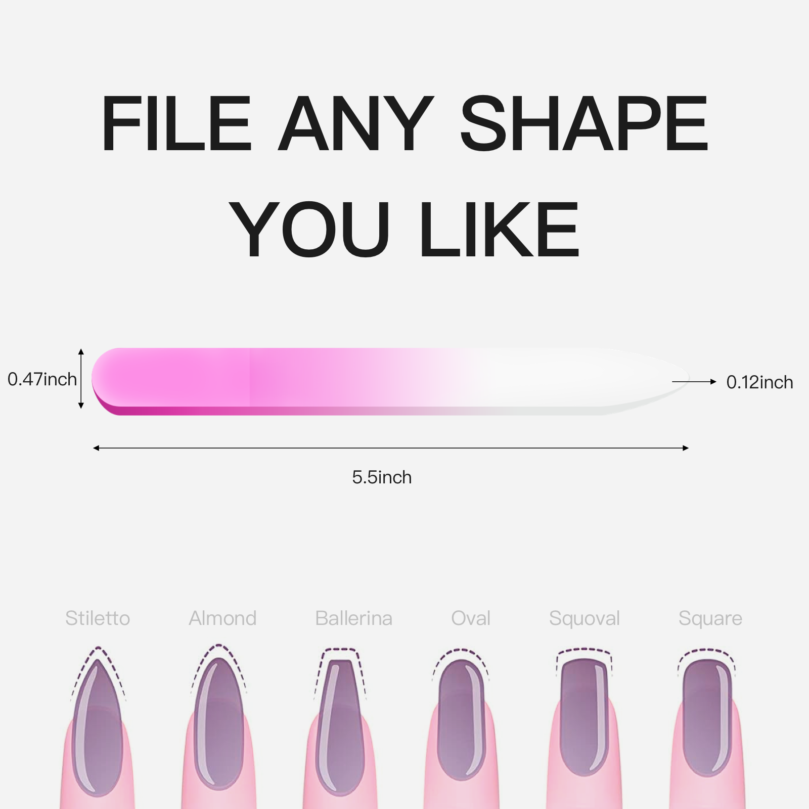 Gentle Glass Nail File For Natural Nail | Lirenail Press-On Nails