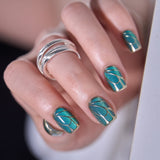 Gilded Jade S Squoval short squoval press-on nails