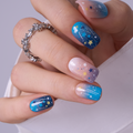 Glistening Star medium squoval press-on nails