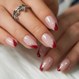 Glitter Star short almond nail detail