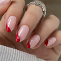Glitter Star short almond press-on nails