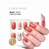 Glitter Star short almond press-on nails from the side