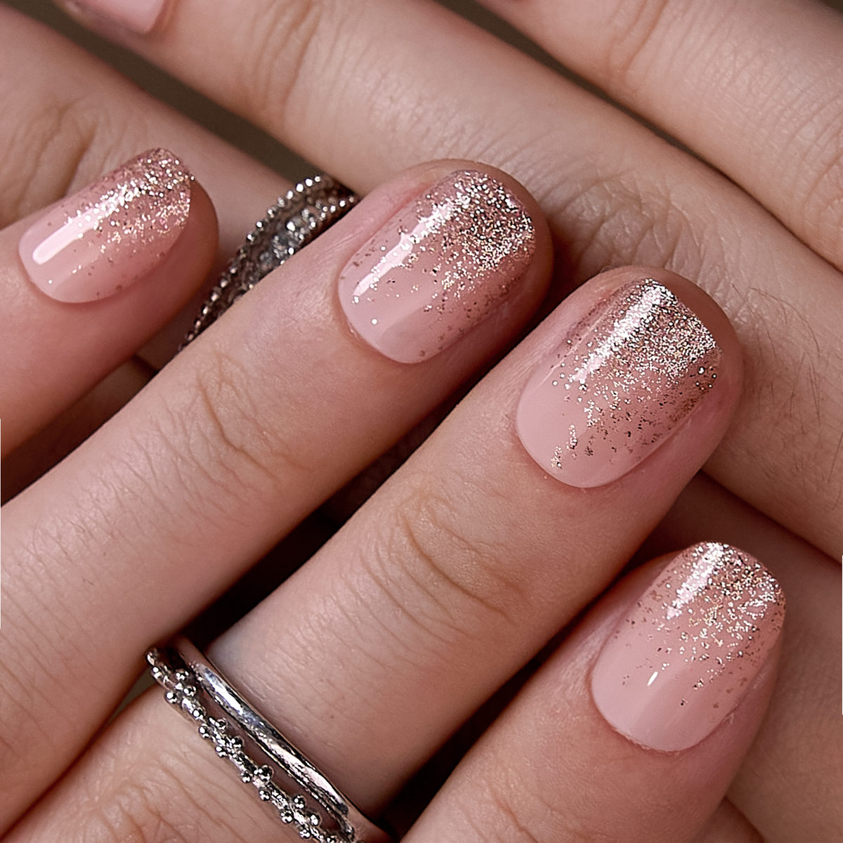 Golden Mist RS Squoval squoval press-on nails