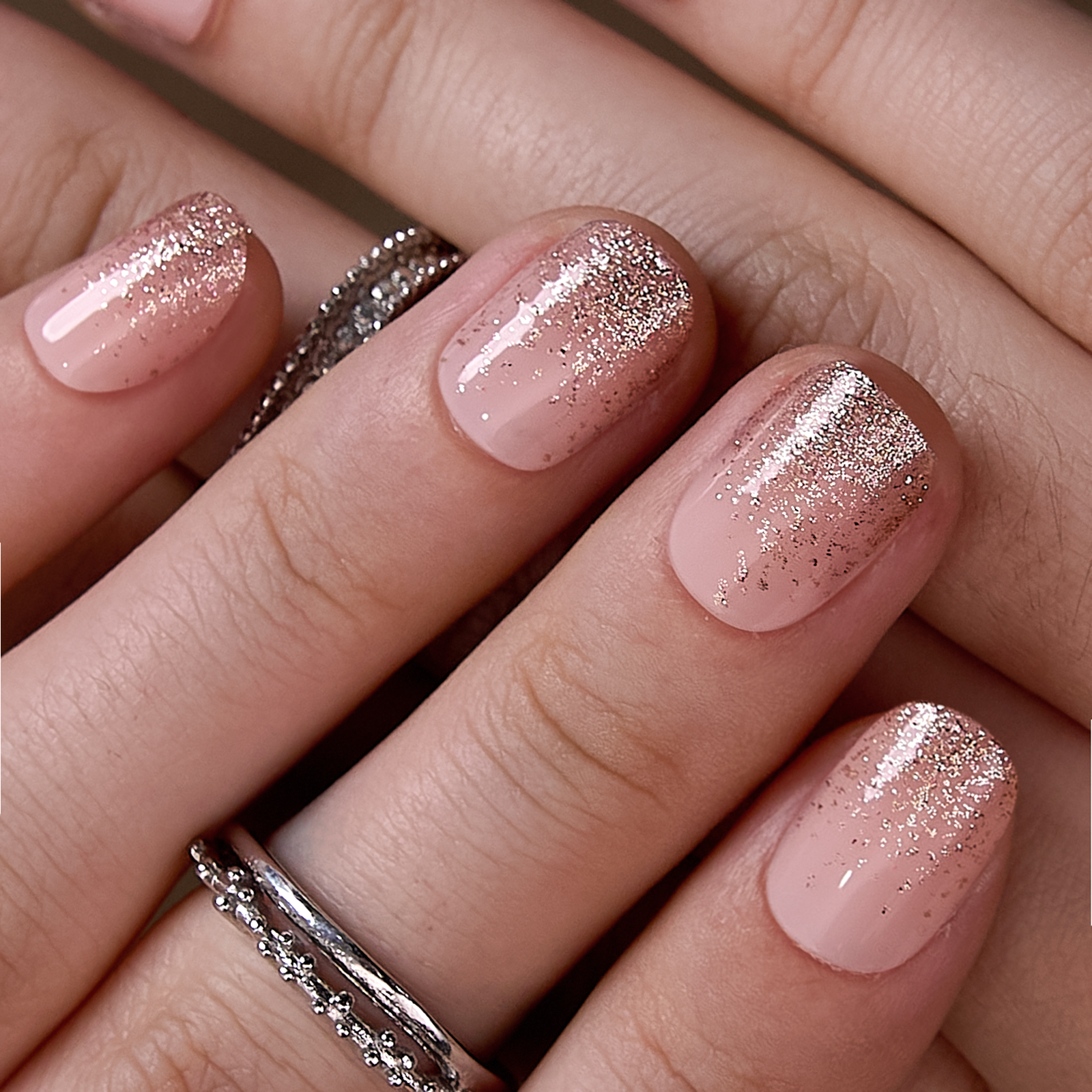 Golden Mist RS Squoval squoval press-on nails