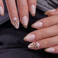Designer s Pick | Golden Poise S Almond almond press-on nails