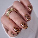 Golden Savage - S Squoval short squoval press-on nails