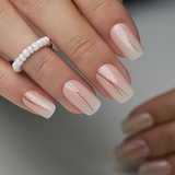 Golden Veil medium squoval nail detail