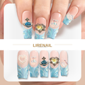 Handmade Aqua Galaxy | Lirenail Press-On Nails