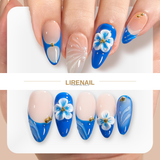 Handmade Azure Petal | Lirenail Press-On Nails